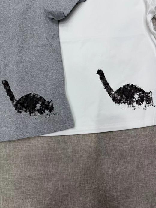 F031829时尚百搭虞书欣同款紧身小猫咪印花圆领短袖T恤 商品图2