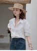 白衬衫穿出自由恣意腔调【重工浮雕刺绣人棉衬衫】 商品缩略图0
