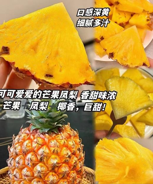 【会员39.5/颗】海南空运芒果凤梨 大果 3斤左右/颗 商品图2