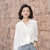 西子/清荷醋酸经典气质荷叶边领静奢风设计感白色衬衣/SYHY0258 商品缩略图0