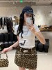 F031829时尚百搭虞书欣同款紧身小猫咪印花圆领短袖T恤 商品缩略图9
