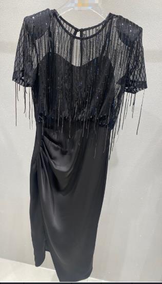 【门店同款】夏季亮片流苏收腰连衣裙 153449933 商品图0