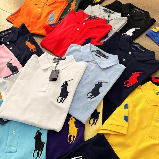 点此购买 拉夫劳伦夏季男女款大马球LOGO图案立体刺绣网眼棉翻领短袖Polo衫 ggd 342645 商品图7