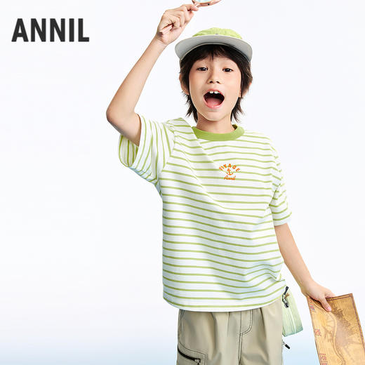 男童圆领短袖针织衫夏季新款安奈儿童装EB621662 商品图2