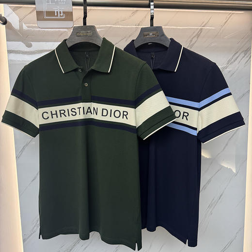 夏季条纹短袖POLO衫棉质印花翻领男T恤   XLM-CAC8687231 商品图4