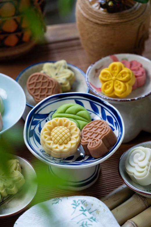 【掌柜好物】九宫格低糖绿豆糕，九个口味：（海盐芝士、玫瑰、南洋斑斓、海苔、金桂、奶黄流心、咖啡、抹茶、牛油果🥑）～ 商品图5