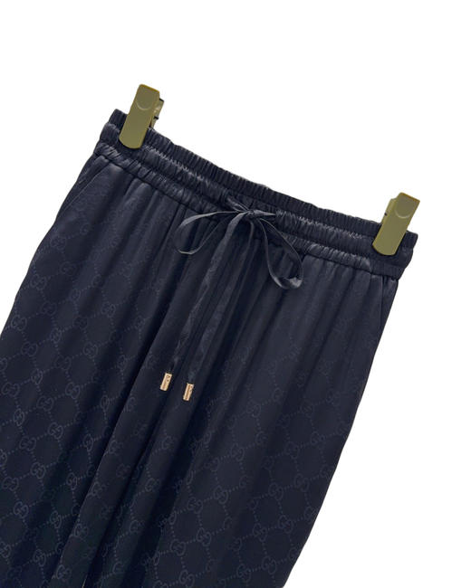 女款提花丝质长裤 可配套装he012 商品图2