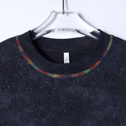 26T190SDSA男装2026新款重工彩色缝线满天星圆领短袖T恤流苏绣花百搭潮 商品图2