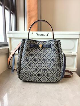 Toryburch全新抽绳购物托特ROMY手提斜挎水桶包（CB）