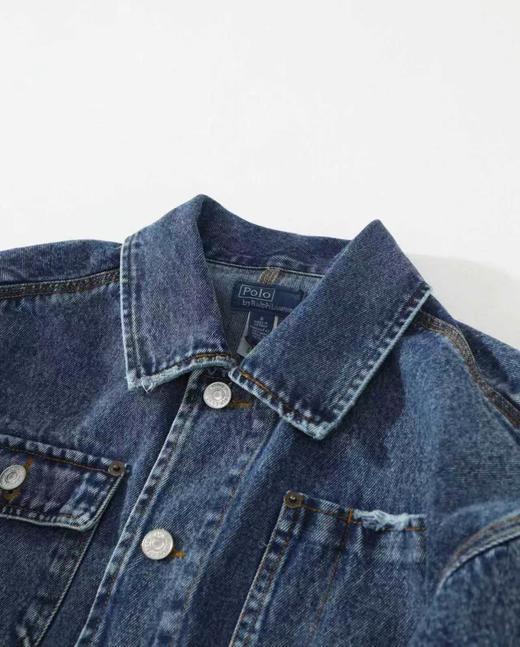 F031885美式复古百搭纯棉牛仔布男女同款牛仔外套夹克 商品图6