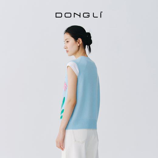 东黎 • 万物复苏  猫猫花园 山羊绒女士春季手绣钉珠马甲 6224 商品图4