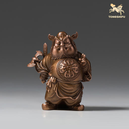 铜师傅《福从天降》钟馗铜摆件办公室职场工位创意工艺装饰品 商品图2