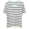 【莱赛尔】三彩2026夏季新款条纹短袖针织衫圆领套头小衫上衣M 商品缩略图4