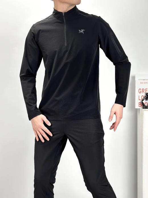 F031878新款半拉链四面高弹高品质多层次叠穿健身运动打底衫 商品图8