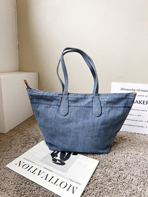 THS-无 RL马球家  春季出行搭子 在售款牛仔托特包 CQ1432 商品图4
