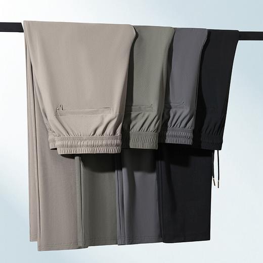 【DK】大依优型大码男装夏季薄款弹力长裤商务休闲运动松紧腰直筒长裤 商品图4