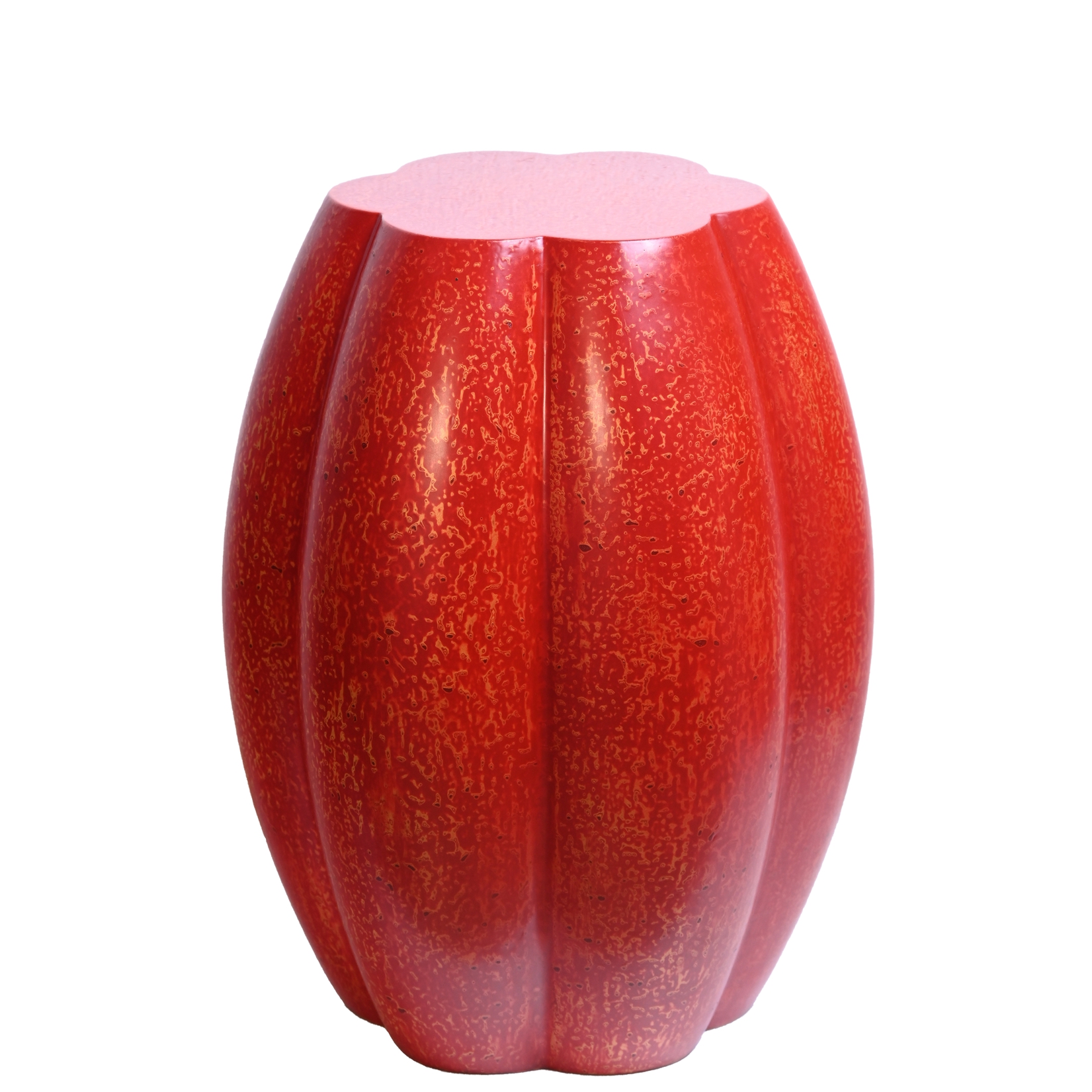 大漆坐玉秀墩 朱红