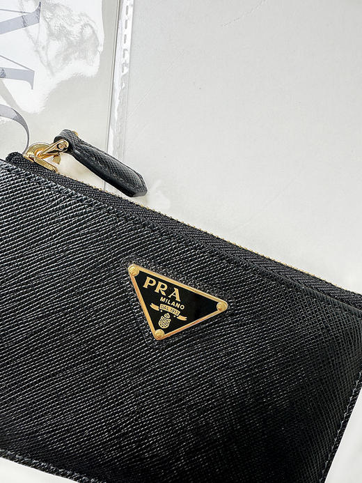 THS-无 P家 经典优雅十字纹Saffiano 皮革卡包 2色 CQ1431 商品图6