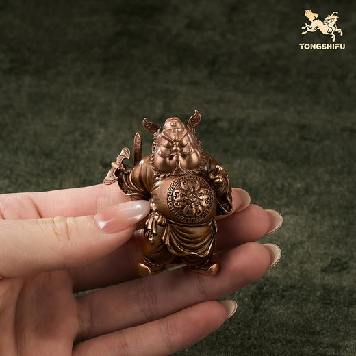 铜师傅《福从天降》钟馗铜摆件办公室职场工位创意工艺装饰品 商品图4