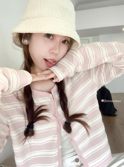 <曾小咸推荐>3.20现货秒杀 ！微信超特价！韩系条纹针织开衫 日常119.99 立减60 秒杀59.99！！ 商品图6