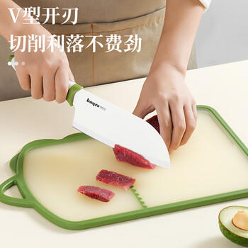 拜格（BAYCO）婴儿辅食工具刀具套装菜刀菜板厨房剪刀削皮刀四件套全套TZ19311 /厨具 /刀剪菜板 /刀具套装 商品图4