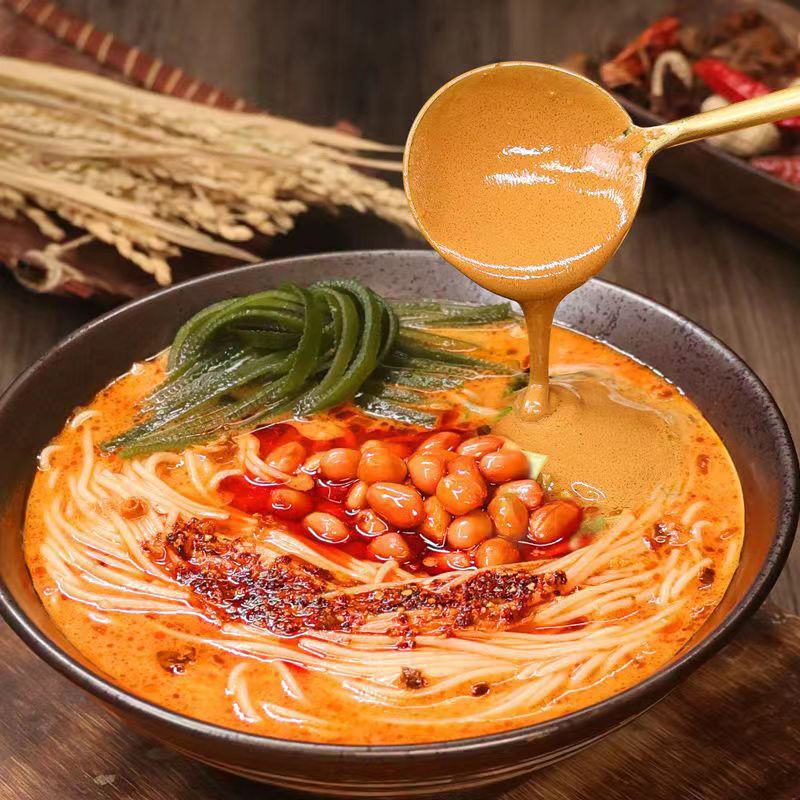 【免煮即食❗️麻酱米线】传统工艺制作，石磨研磨酱香更浓郁，Q弹劲道有弹性，好吃还不腻，方便粉丝速食懒人夜宵泡面冲泡型干米线量足QQ