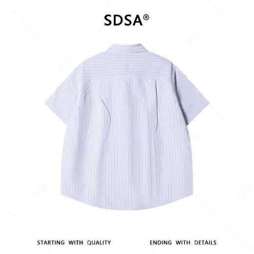 SDSA男装2026新款高贵轻奢时尚简约竖纹设计短袖衬衫T恤百搭宽松 商品图4
