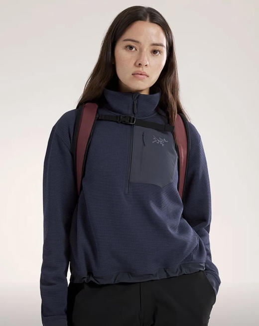 鸟家Olera Zip Neck女款华夫格银离子半拉链卫衣3.12 商品图10