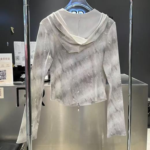 NC连帽拉链扎染针织开衫60120（白）春季162020350321 商品图1