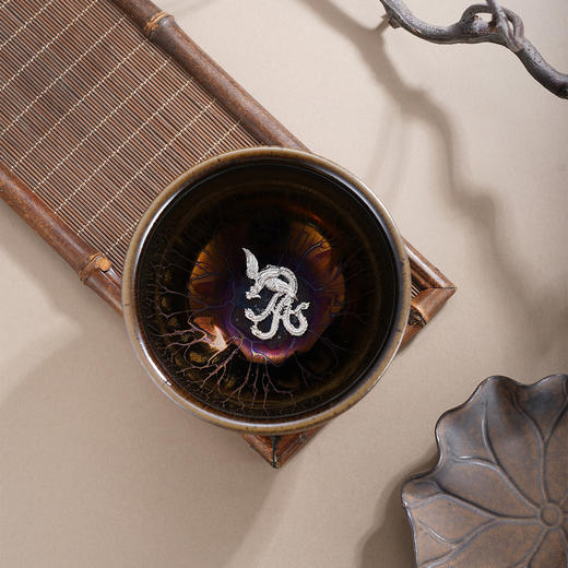 子佩集【福海龙凤】S990银摆件【YSYCJ005】茶具茶杯原创作品金色龙腾凤舞2509 商品图5