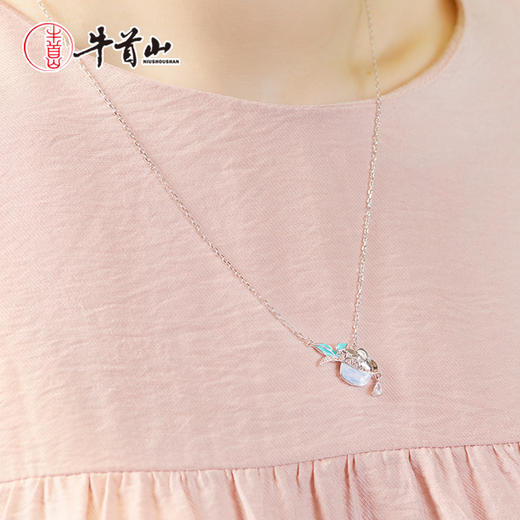 牛首山文创仙阙茶韵·吊坠S925银气质女士精致轻奢项链节日礼物 商品图4