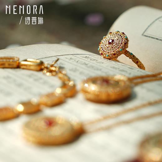 【新品首发】时光印记 足金黄金红宝石手链 年轻女性女士礼物MEMORA诗普琳LB453501 商品图5
