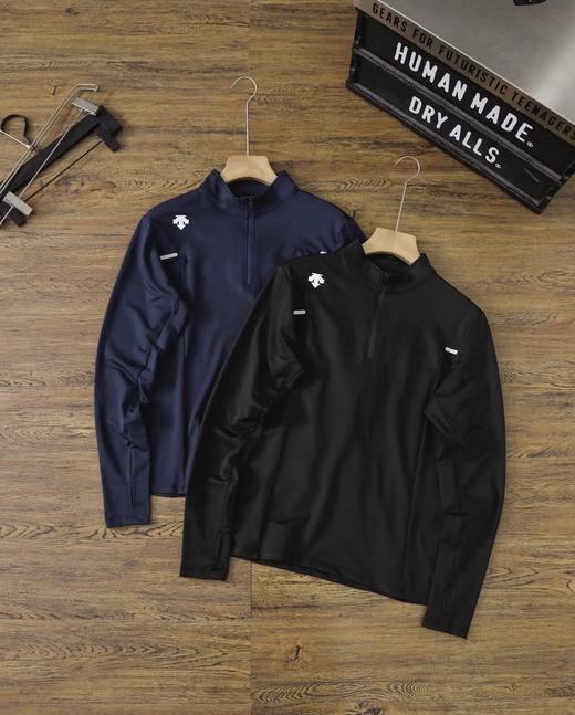 F031857新款户外运动半拉链立领空气层速干情侣款运动卫衣 商品图3