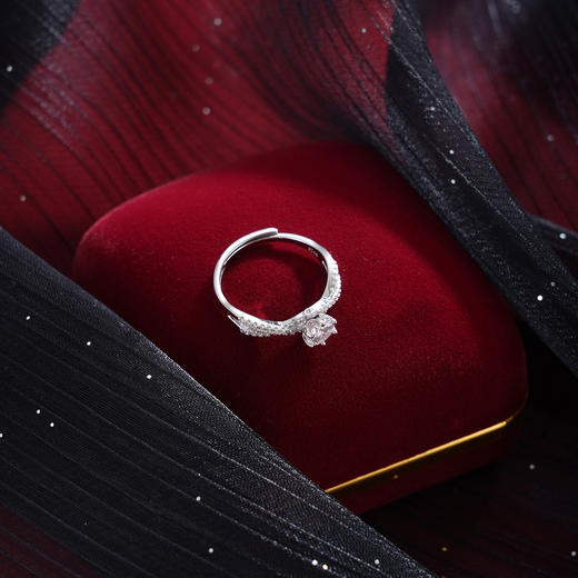 子佩集【陷入热恋】S925银戒指【JL071130】时尚交叉锆石青丝缠绕交织2509 商品图9