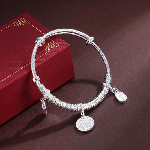 子佩集S999银【招财如意】手镯【TC0501605】纯银蝴蝶结如意吉祥招财纳福2509 商品图6