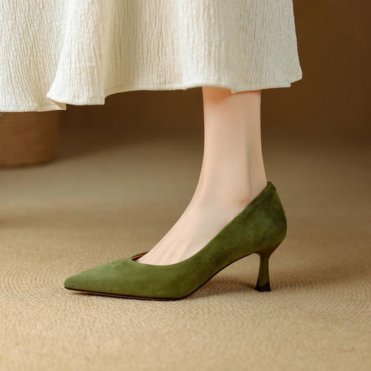 【预售5天】单鞋女法式巨好看绝美配裙子新款早春季漂亮尖头高细跟简约风SLLK&&sl-8167 商品图6