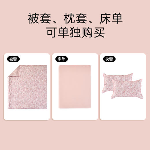 60支超柔天丝棉印花拆件(浪漫花林-粉) 商品图1