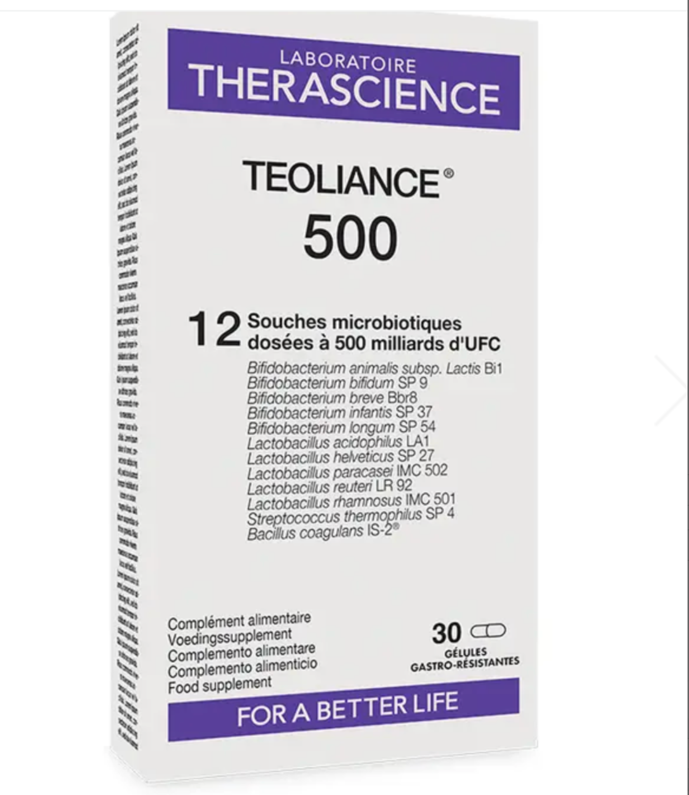 德诺海科THERASCIENCE TEOLIANCE 500肠道菌群500营养胶囊30粒装