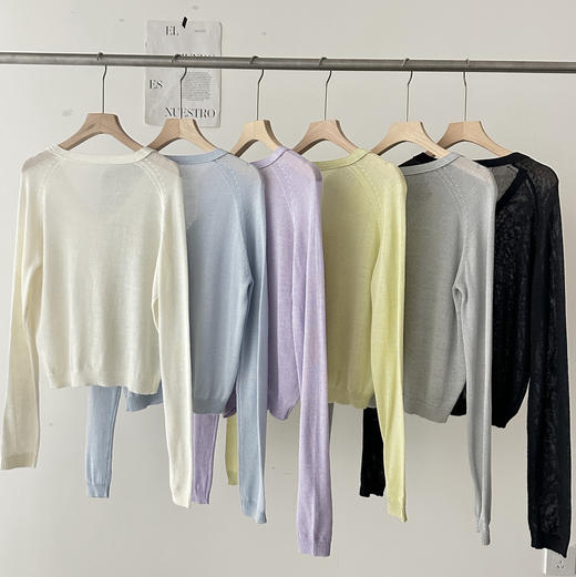 【羊毛➕天丝亚麻开衫】高品质亚麻 羊毛天丝混纺  纸片人穿搭 宽松版型 舒服耐磨 吸湿透气散热快 商品图5