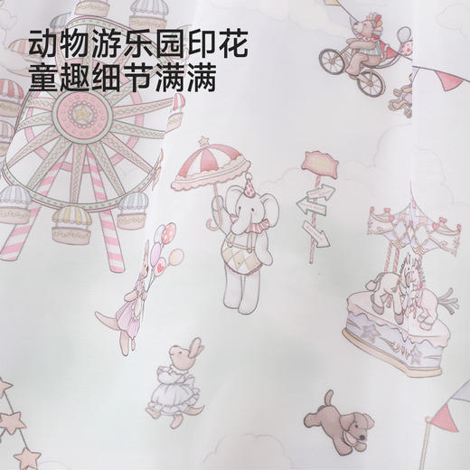 【联名款】英氏&Happy Horse儿童连衣裙夏季女童飞袖小白裙 商品图2