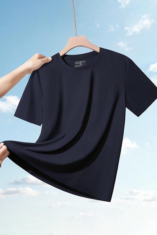 【DK】大依优型大码男装夏季圆领短袖T恤运动纯色休闲加肥加大短袖上衣 商品图5