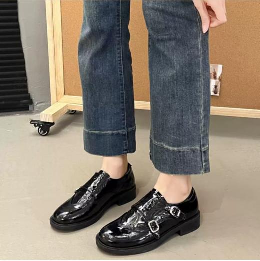 【新款英伦风乐福鞋】内里透气，四季都可穿！低跟舒适行走一天不累脚！随手搭配针织裙、西装外套、牛仔裤都好看！【KH-J】 商品图6