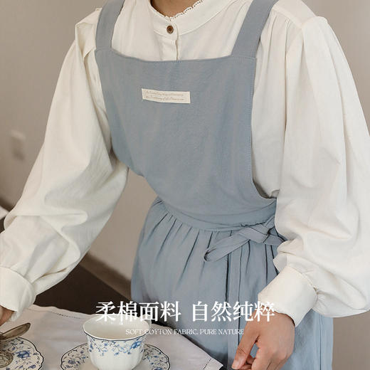 【三木青禾围裙合集】都太爱了！  百褶围裙/刺绣围裙/防泼水亲子围裙/工装两片围裙4款可选！  自由无束缚，马甲款式、绑带设计，兼容各种身材 商品图10