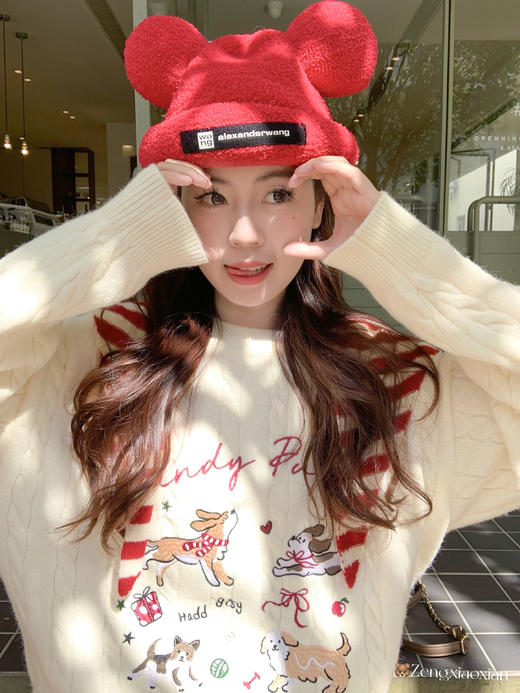 <曾小咸推荐>3.19现货秒杀 ！微信超特价！韩系小狗刺绣毛衣（无披肩） 日常209.99 立减110 秒杀99.99！！ 商品图5