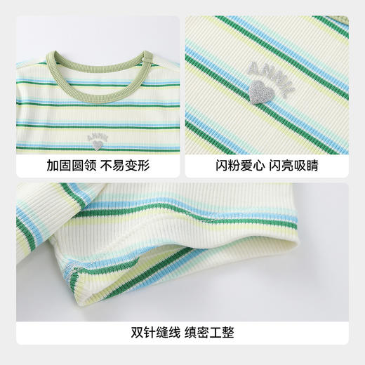 女童圆领短袖针织衫夏季新款安奈儿童装EG621665 商品图4