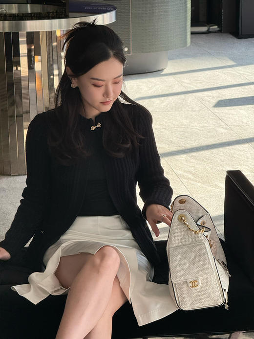 DUO智仙生 黑标 都市丽人的梦想套装 立裁优雅开叉中裙 商品图4