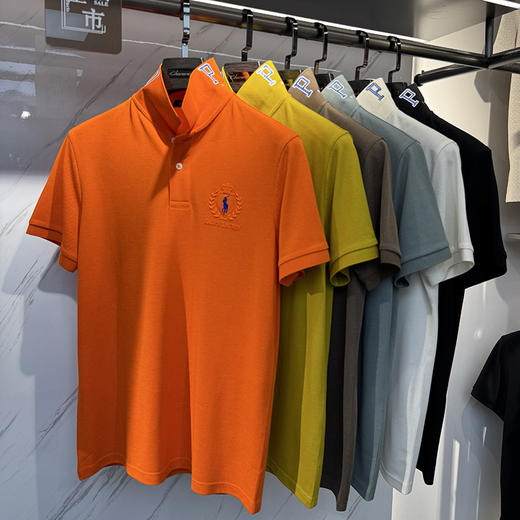 夏季经典小马标短袖polo衫含羊毛柔顺透气商务休闲T恤   XLM-CM8687148 商品图7
