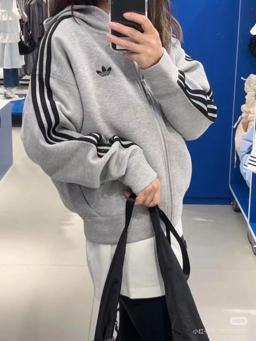 F031850春季新款简约百搭落肩款连帽华棉开衫卫衣外套 商品图12