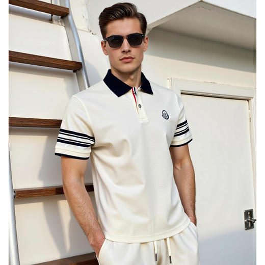 休闲时尚100%液氨棉polo衫男装夏季运动休闲轻商务短袖上衣   XLM-CAC8687248C 商品图0