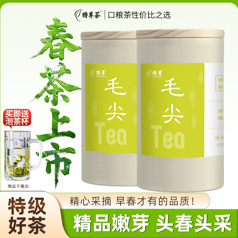 2026新茶 毛尖绿茶明前早春高山嫩芽精品特级100g*2罐